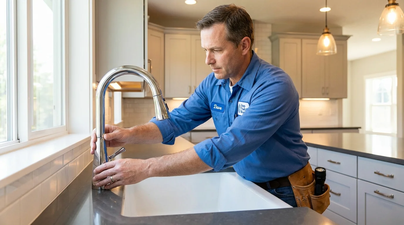 Kitchen faucet installation by Johns Plumbing LLC in Angwin