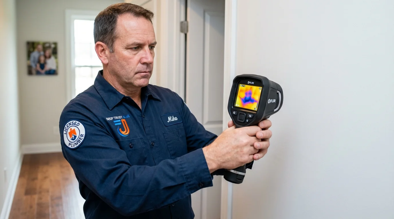 Thermal imaging leak detection by Johns Plumbing LLC in Angwin